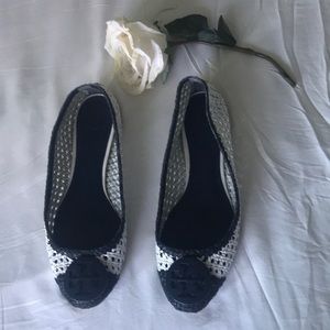 Tory Burch Pasadena Woven Leather Ballet Flats